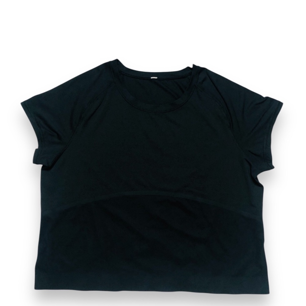 Lululemon Athletica Black Boxy Cuffed Sleeve T-Shirt